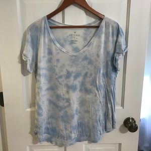 Blue Tie-Dye American Eagle Shirt